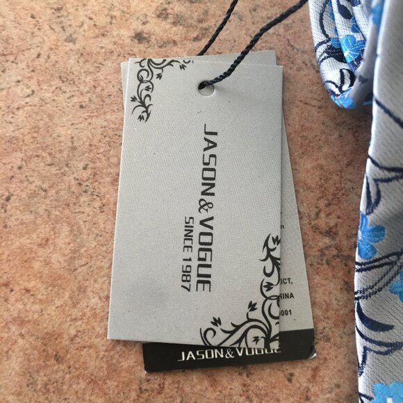 NWT Jason & Vogue silk floral tie - Picture 6 of 16
